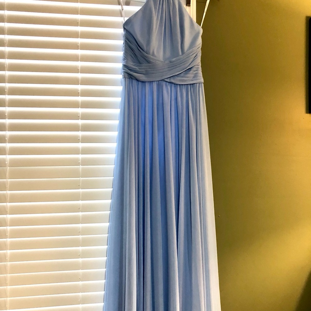 Bridesmaid dusty blue dress